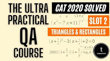CAT 2020 QA Slot 01 Solved | Geometry | Mensuration | Triangles | Rectangles | Options | Moderate