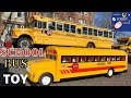 Johny Unboxes Motorized School Bus Toy & Finds Real School Bus Outside