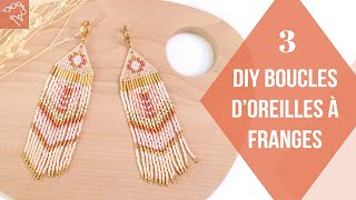 DIY Boucles d'oreilles à franges en perles Miyuki ou boucles d