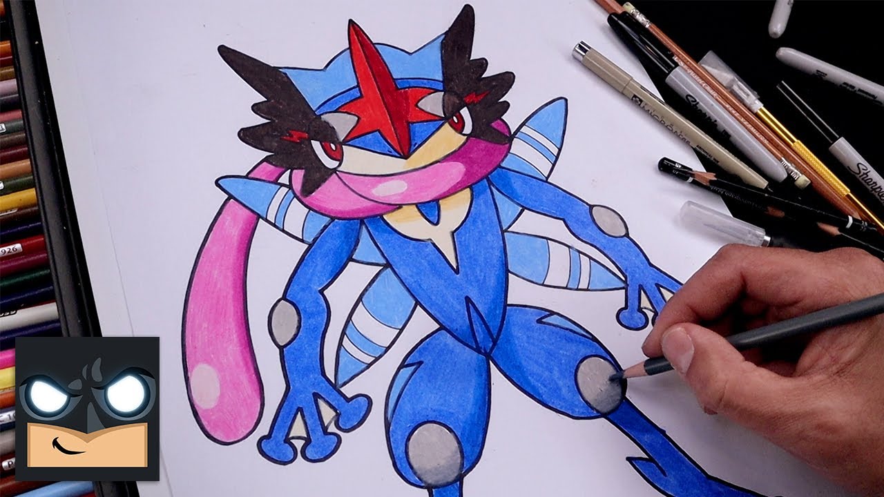 How To Draw Greninja Pokemon Draw Color Tutorial YouTube