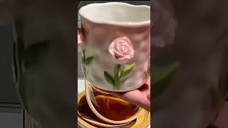 cup CeramicCup mug kitchenthings flowers 3Dflowercup gift  coffeemug shorts youtubeshorts