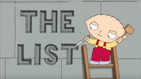 Family Guy- The List (Family Guy song)