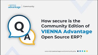 How secure is the Community Edition of VIENNA Advantage Open Source ERP? screenshot 4
