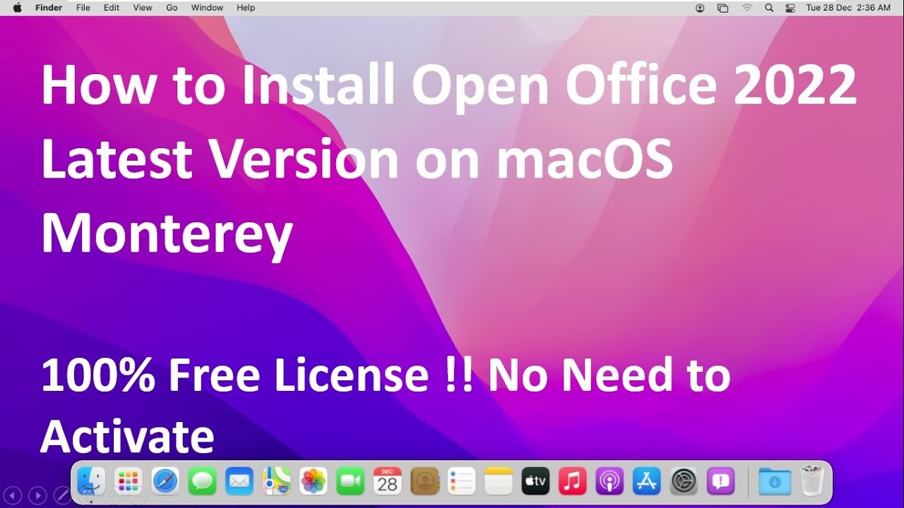 How to Download & Install Open Office 2022 Latest Version on macOS Monterey  !! 100% Free !! - YouTube