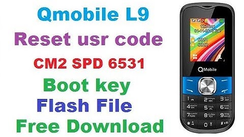 Q mobile L9 Reset  User Code Boot Key  Flash File Free Download