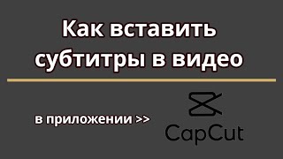 Вставляем субтитры/текст в видео