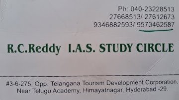 R.C.Reddy IAS Study Circle Group 2 group1 civils coaching center @hyderabad # appsc #group1 #group2