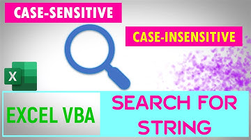 Excel VBA - Case-sensitive and Case-insensitive Search