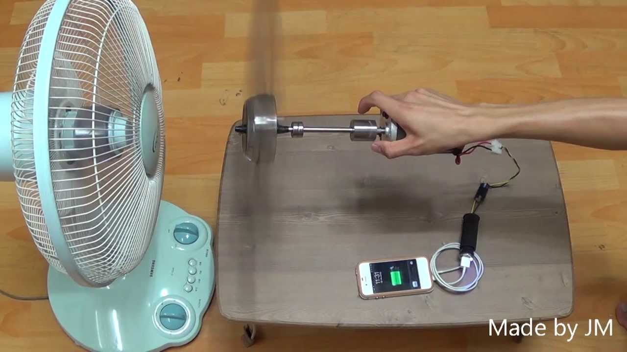Wind power iPhone Charger - YouTube