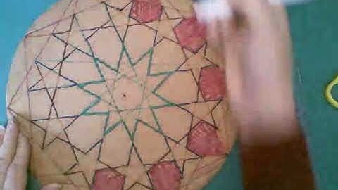 Ten Pointed Star Islamic Geometry Time Lapse