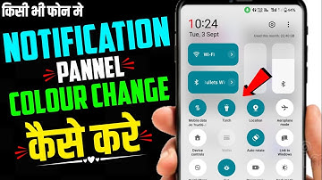 Notification Bar Colour Change | Change phone notification Panel Color | Design Change Accent Colour