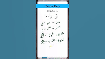 Evaluating the derivative using the power rule