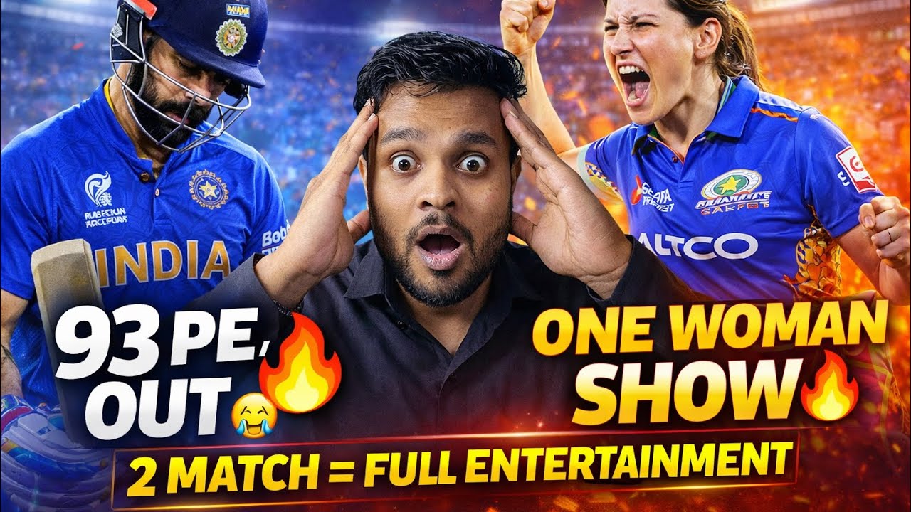 2 Match = Full Entertainment 🔥 Sophie Devine Ka Super Over | Kohli 93 Pe Out 😭 | WPL + IND vs Nz 
