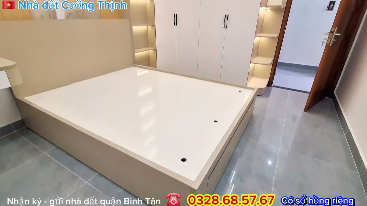 Ngay Aeon Bình Tân khu phân lô đồng bộ xây mới 5 tấm ngang khủng có nội thất 4pn5wc 