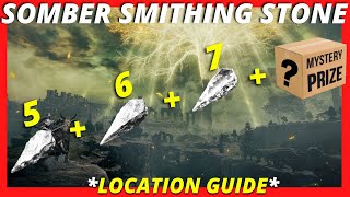 Elden Ring | Getting Somber Smithing Stones 5, 6 & 7   Secret Gift *Location Guide* Parch 1.06