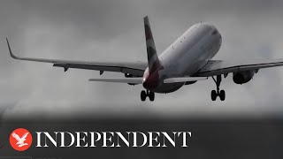 Plane aborts landing as Storm Kathleen grounds more than 100 flights