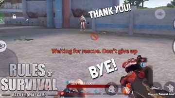 WE LET HER WIN THE GAME! (FUNNY TEAM-UP) - Rules of Survival (Tagalog)