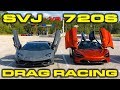 217 MPH! * Lamborghini Aventador SVJ vs McLaren 720S Drag Racing 1/4 Mile