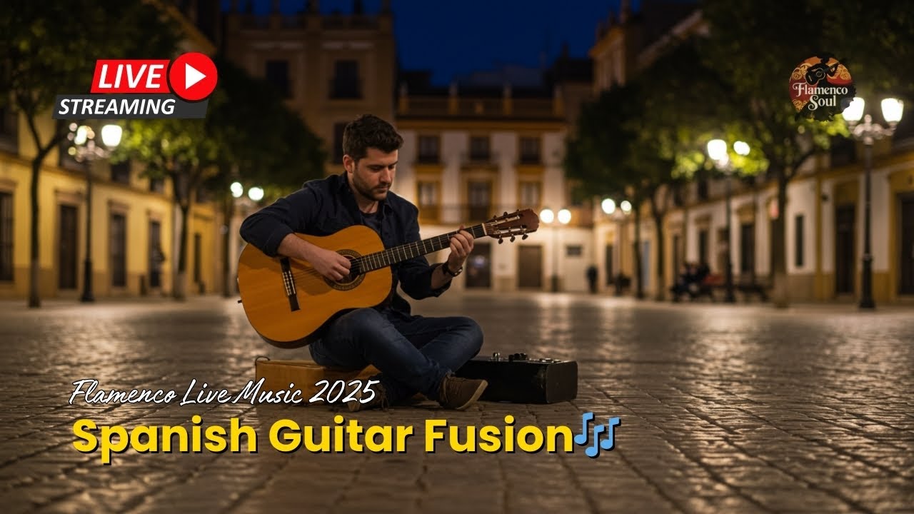🌙 Spanish Guitar Nights – Romantic Flamenco Instrumental Live 24/7 🎸