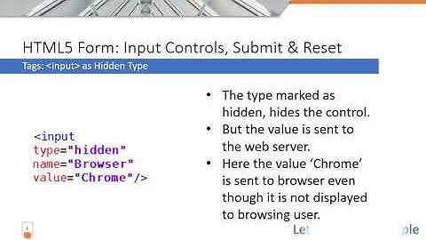 035 HTML5 Text-Field, Password-Field and Hidden-Field