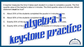 Algebra 1 KEYSTONE Practice - Quartiles