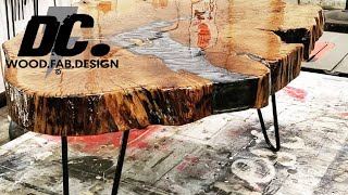 Amazing Natural Slab Epoxy Table