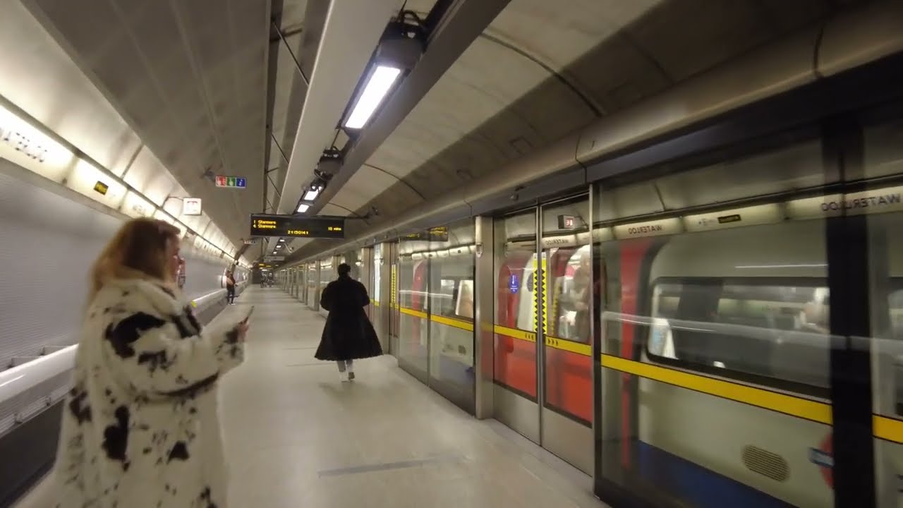 Waterloo to Westminster Underground Station Tube Ride