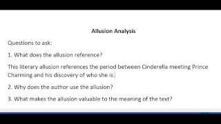 Allusion Analysis