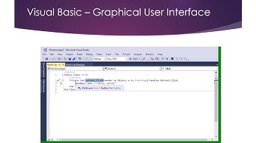 CIS-119 Lecture: Course Overview v2 - 3  Visual Basic - Graphical User Interface