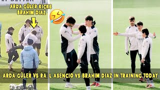 Arda Güler Vs Raúl Asencio Vs Brahim Diaz In Training Today