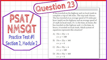 PSAT / NMSQT Question 23 from  Practice Test 1 Section 2 Module 2