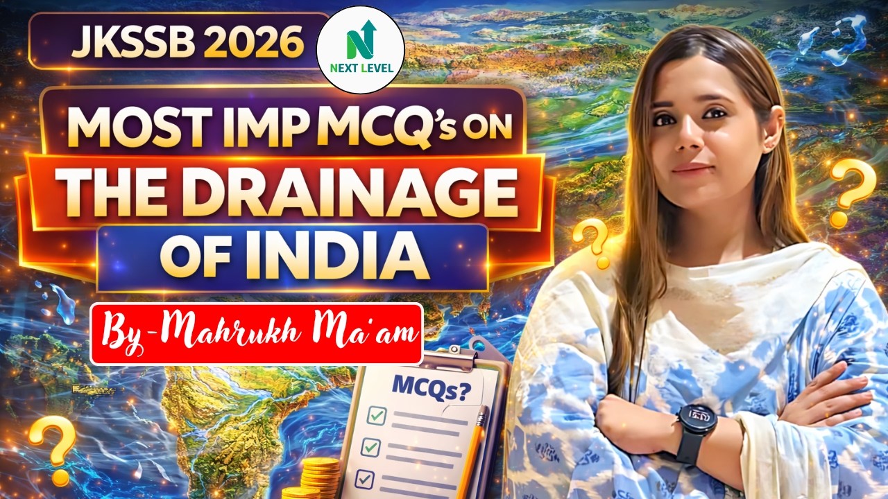 Most Important MCQs on Drainage System of India | JKSSB 2026 | By Mahrukh Mam