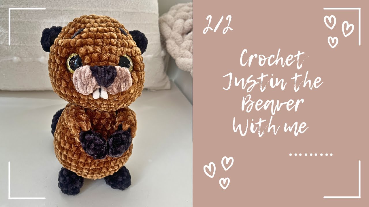 🦫 Justin Beaver – Crochet Tutorial (Part 2/2) | Step-by-step – EN/FR