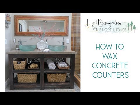 How To Wax Concrete Countertops Youtube