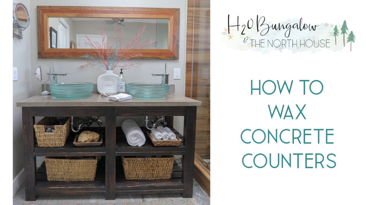 How To Wax Concrete Countertops Youtube