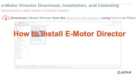 How to Install E-Motor Director?