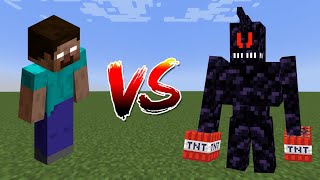HEROBRINE vs TNT GOLEM in MINECRAFT
