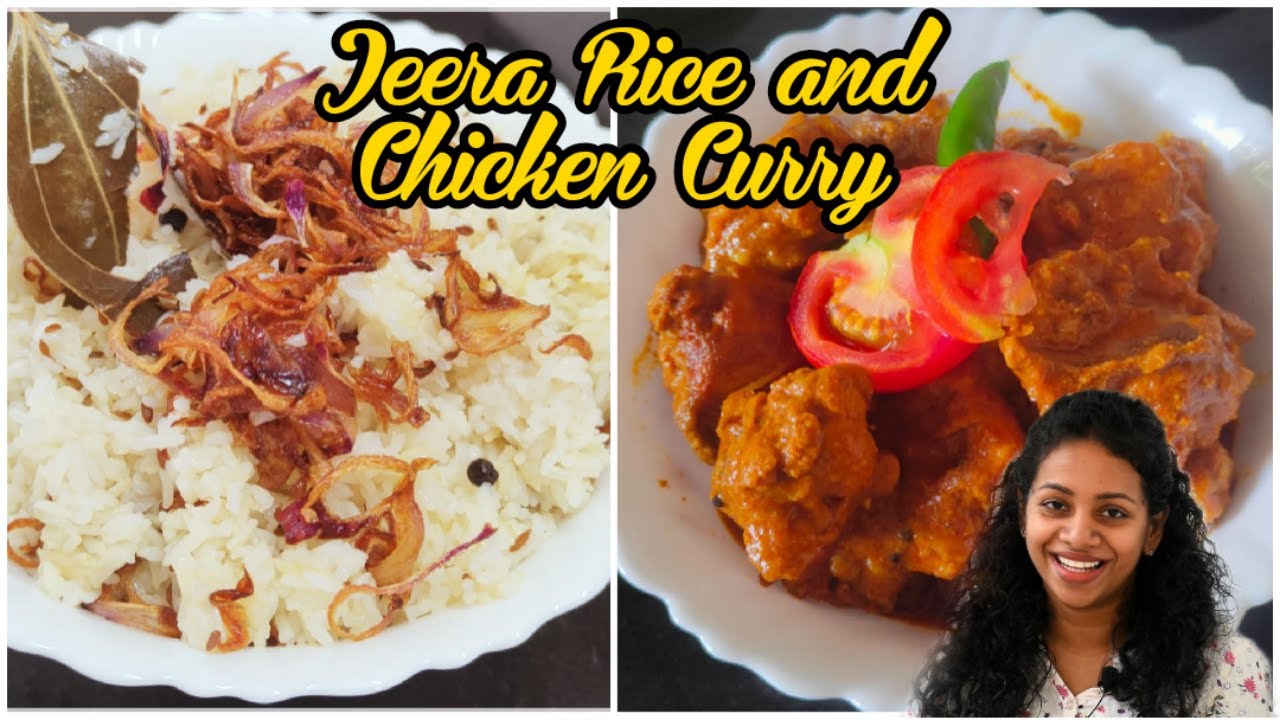 Jeera Rice & Naadan Chicken Gravy Simple Chicken Gravy for Jeera Rice