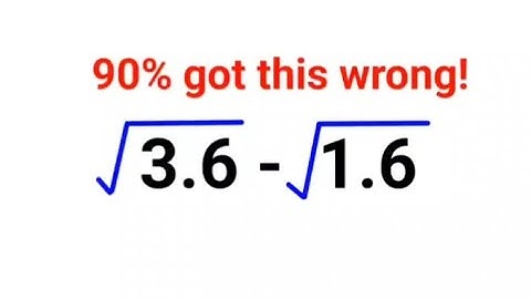 √3.6 - √1.6 90% will be wrong! #fastandeasymaths #math #mathematics #subtract #square #viral