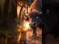 😱 Cat Shoots Cow for Meat?! 🐱🔫🥩 (Crazy Animal Story!)#shorts #ytshorts #nba
