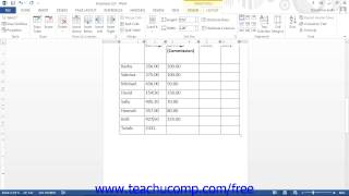 Word 2013 Tutorial Recalculating Word Formulas Microsoft Training Lesson 17.2