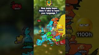 How many HOURS does it take to LEARN your LANGUAGE ? #europe #country #mapping