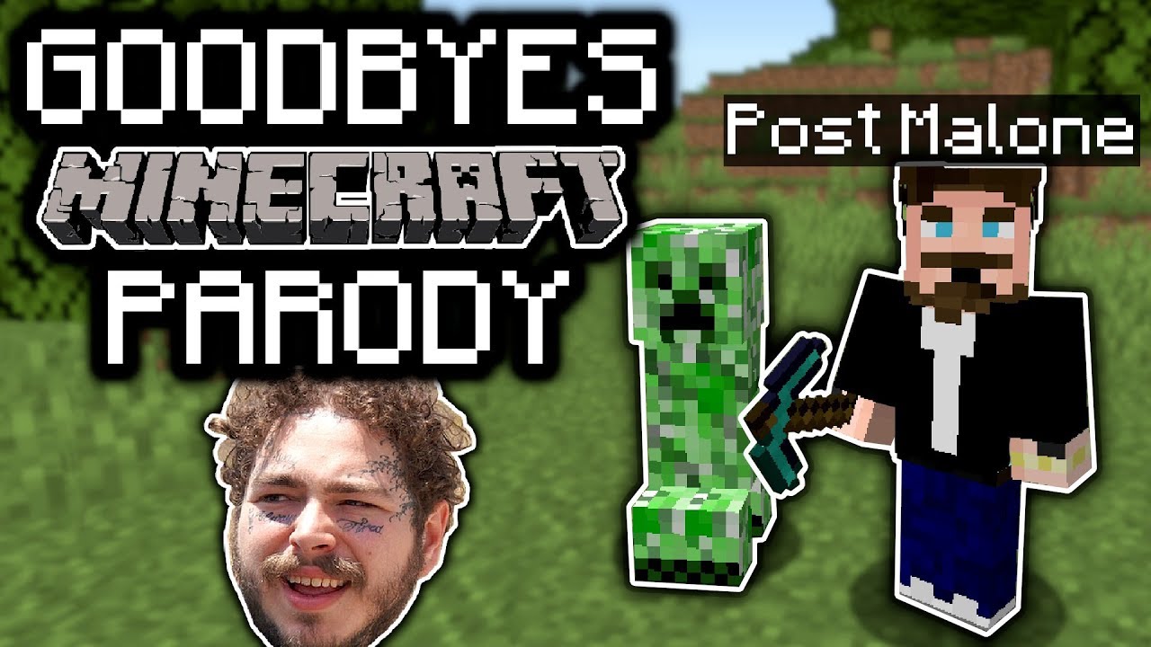 Galaxy Goats Goodbyes Minecraft Parody Lyrics Genius Lyrics - roblox post malone goodbyes