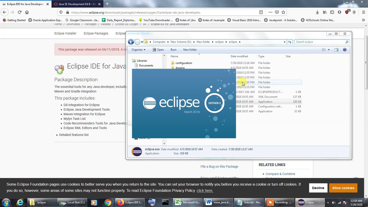 โหลด eclipse  Update New  Configuring and using Eclipse IDE for JAVA in windows 7 32 bit