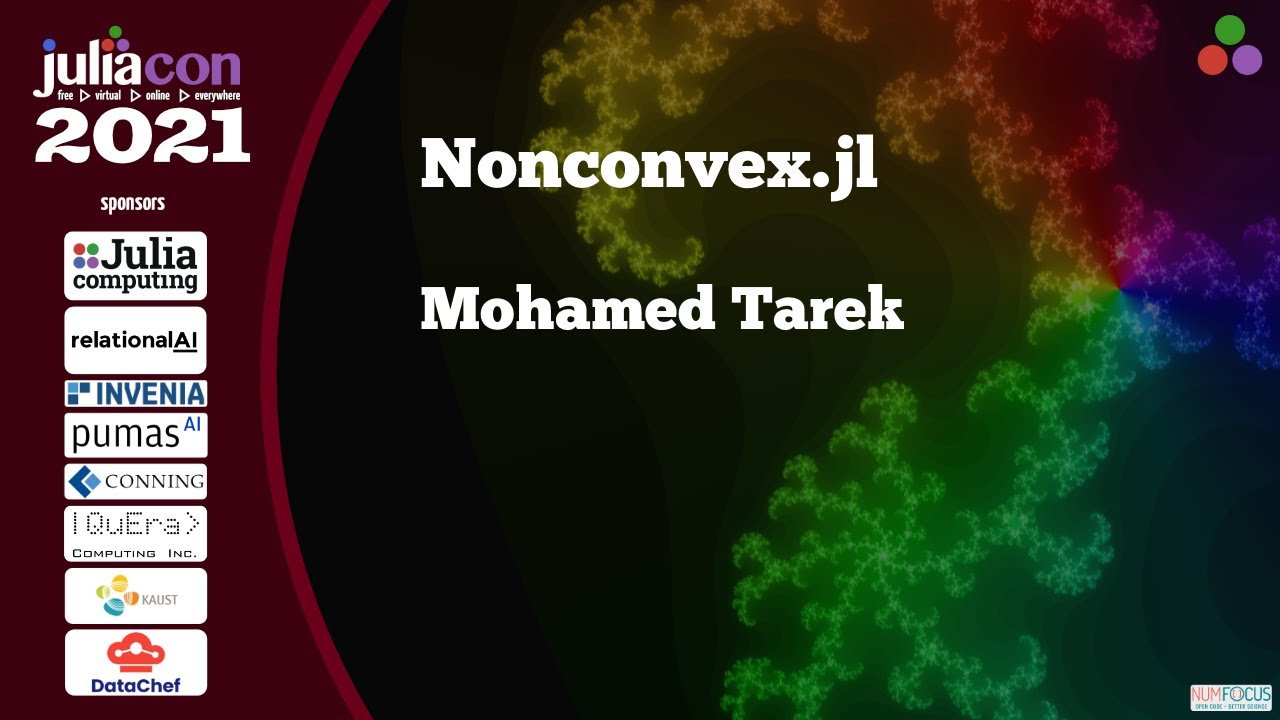Nonconvex.jl | Mohamed Tarek | JuliaCon2021
