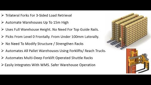Trilateral Stacker Crane Automates Pallet Warehouses Up To 15m High