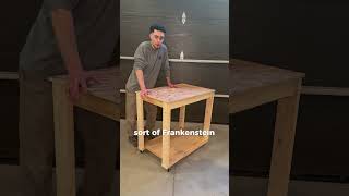 The cart is a life saver. How to make a rolling cart. #wood #woodworkingtips #diy