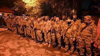 Сергиев Посад встретил бойцов ОМОНа, участвовавших в спецоперации на территории Донбасса