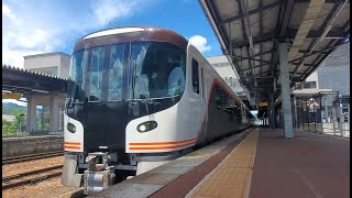(2両+2両+2両)高山駅11:35発「JR高山本線HC85系D104編成+JR高山本線HC85系D102編成+JR高山本線HC85系D2編成 特急ひだ8号 名古屋行き」