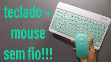 Teclado e mouse bluetooth AIECH - aliexpress